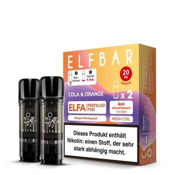ELFA Pods by Elfbar - Cola Orange - Prefilled Pod 2ml/ Stück